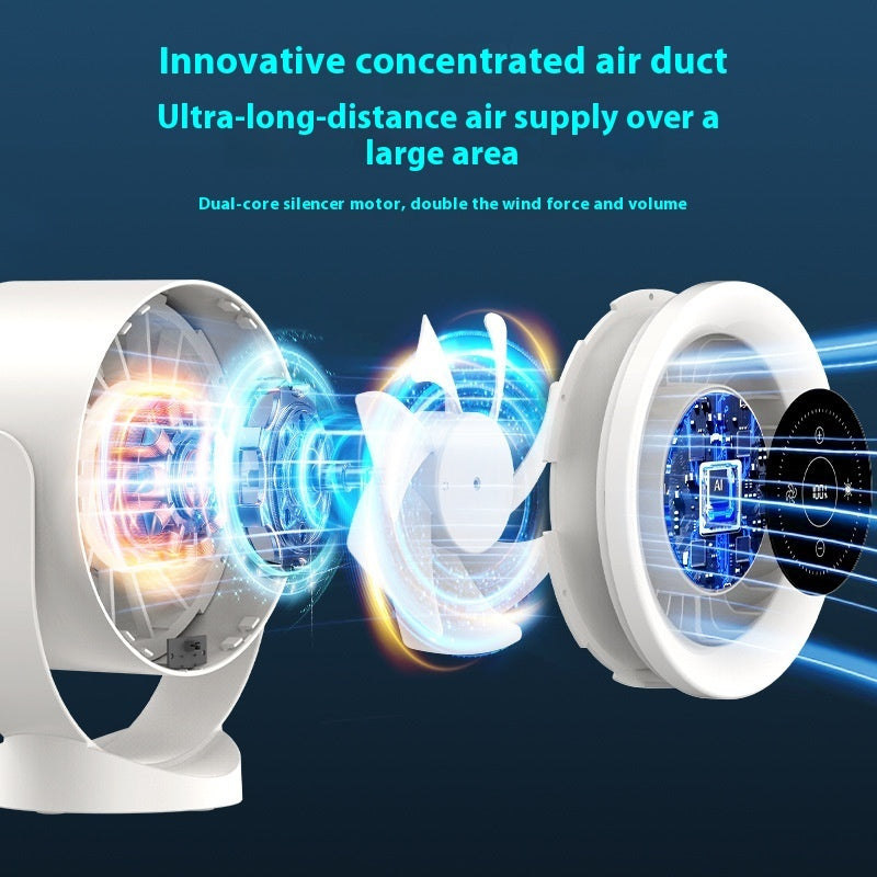 Bedroom Kitchen Wall-mounted Mini Fan Lamp