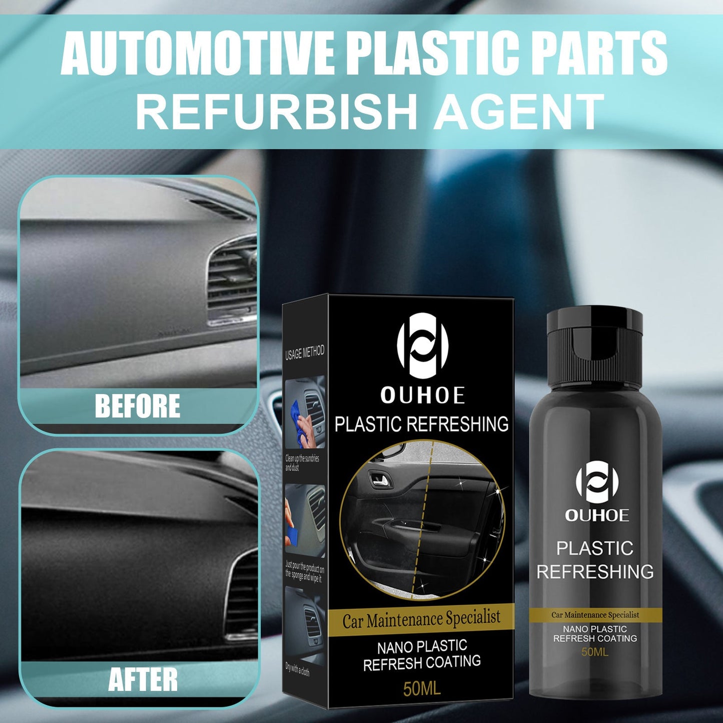 Car Dashboard Panel Plastic Renovation Agent